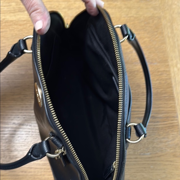 Coach Black Leather Satchel Handbag - Picture 4 of 8